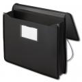 Black Poly Premium Wallets, Letter Size, 5-1/4" expansion