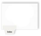 Index Bottom Tabs, Letter Size, 25/Pkg. - (Avery, All State, & Blumberg)