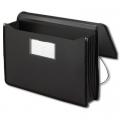 Black Poly Premium Wallets, Legal Size, 5-1/4" expansion