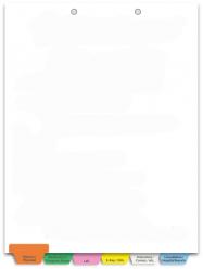 Medical Chart Tab Divider Set - 6-Tab Bottom Set