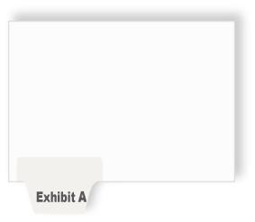 Exhibit Alphabetic A-Z, Legal Index Tab Dividers, Individual Bottom Tabs, Letter Size, 25/Pkg. - (Avery, All State, & Blumberg)