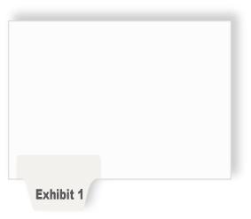 Legal Numeric 1-50, Exhibit Index Tab Dividers, Individual Bottom Tabs, Letter Size, 25/Pkg. - (Avery, All State, & Blumberg)