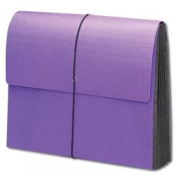 Purple Color Stock Expansion Wallet, Letter Size - 5" Inch, 10 per Box