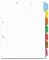 Medical Chart Tab Divider Set - 7-Tab Side Set