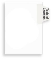 Table Of Contents Side Tabs, Letter or Legal Size, 25/Pkg. - (Avery, All State, & Blumberg)