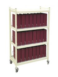 Mobile Chart Rack "Workhorse Series" 24-Space Binder Storage Cart